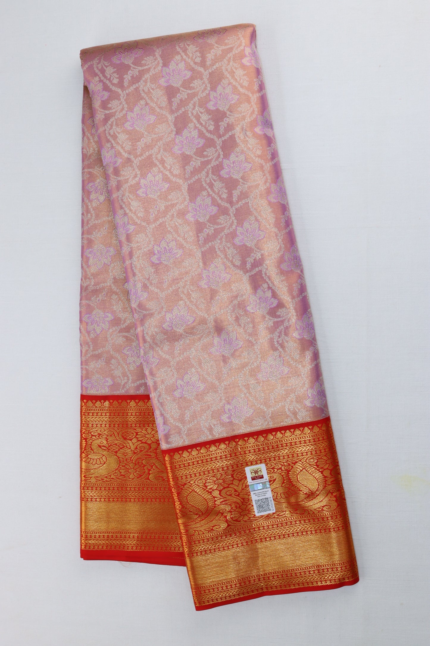 Exotic Baby Pink Kanjipuram Saree
