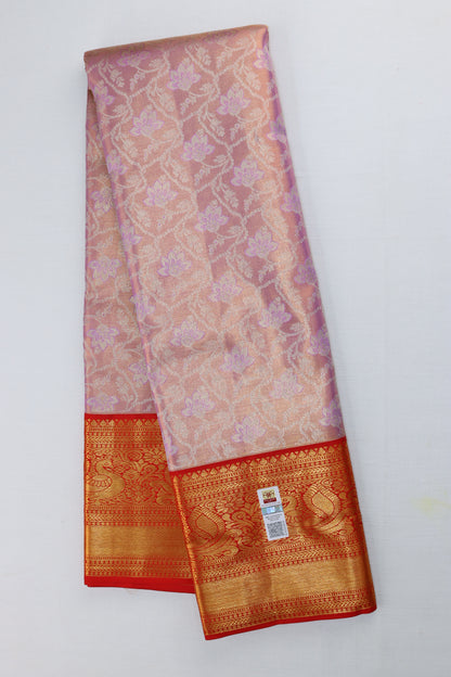 Exotic Baby Pink Kanjipuram Saree