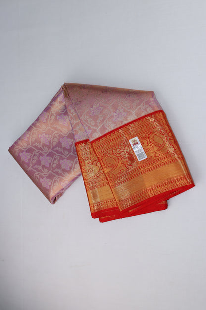 Exotic Baby Pink Kanjipuram Saree
