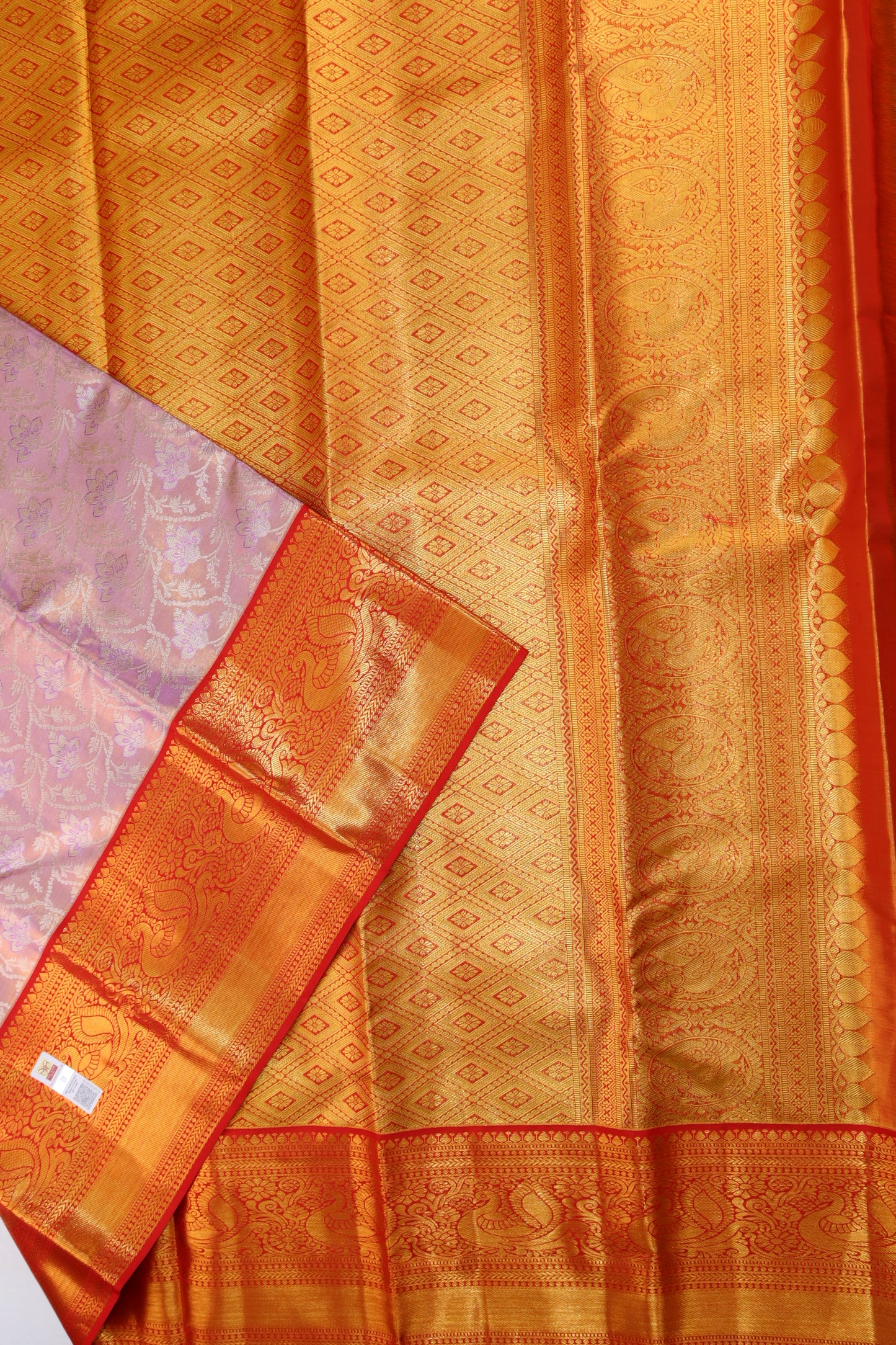 Exotic Baby Pink Kanjipuram Saree