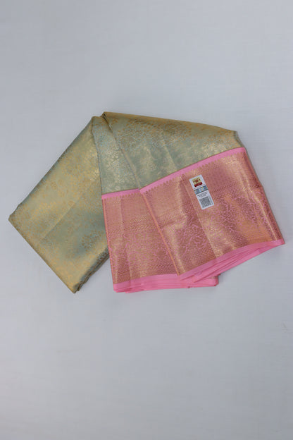 Exotic Pastel Blue Kanjipuram Saree