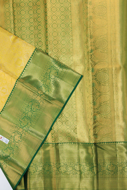 Bridal Yellow Kanjipuram Saree