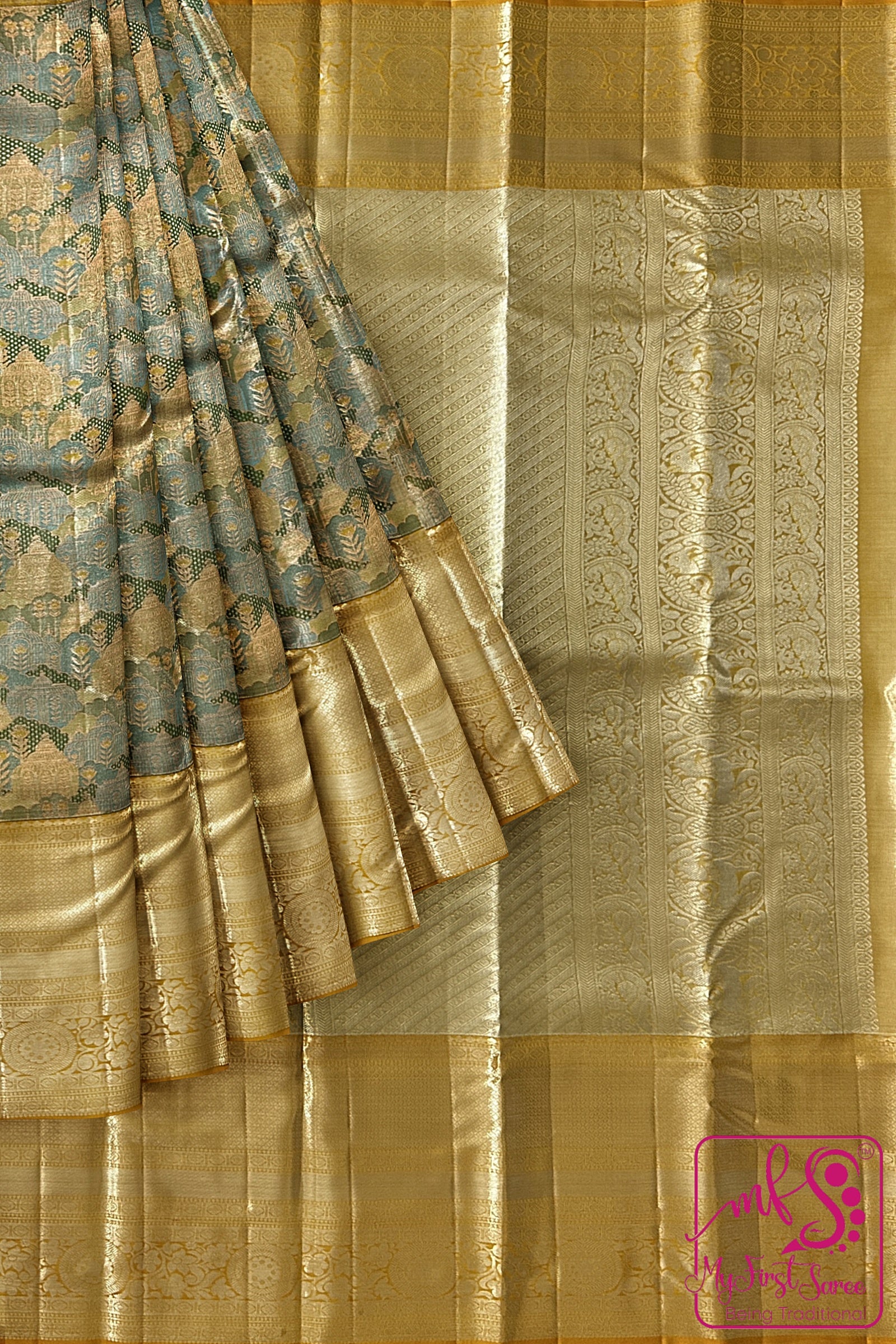 Rich MultiPastel Kanchipuram Silk Saree My First Saree
