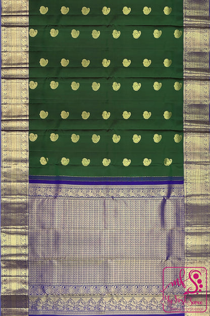 Traditional Green Kanchipuram Silk Saree From Weavers and Best on Online