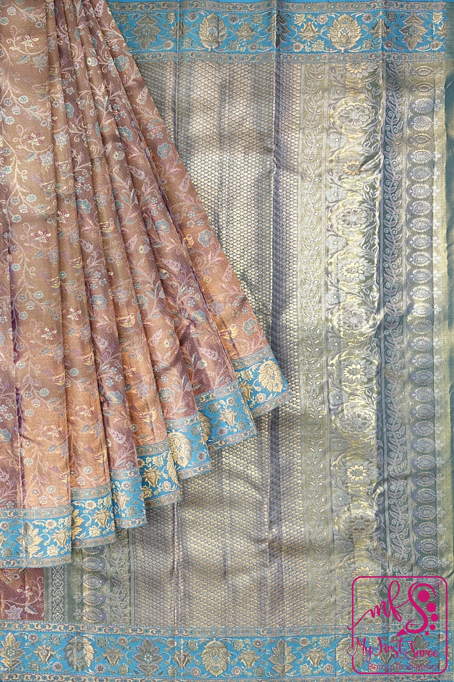 Classy Multi-color Kanchipuram Silk Saree