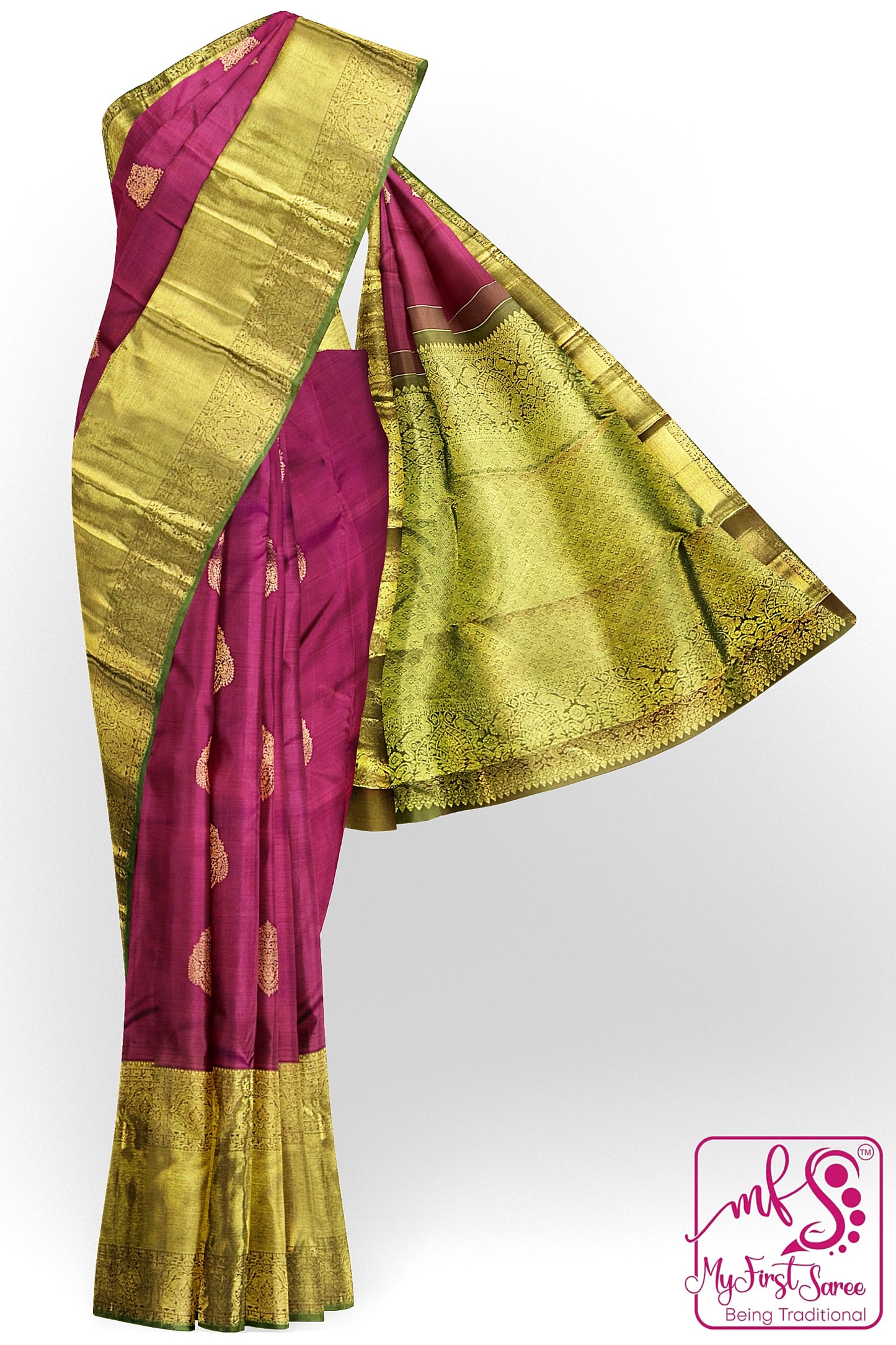 Rich Rani Pink Kanchipuram Silk Saree From Weavers and Best on Online