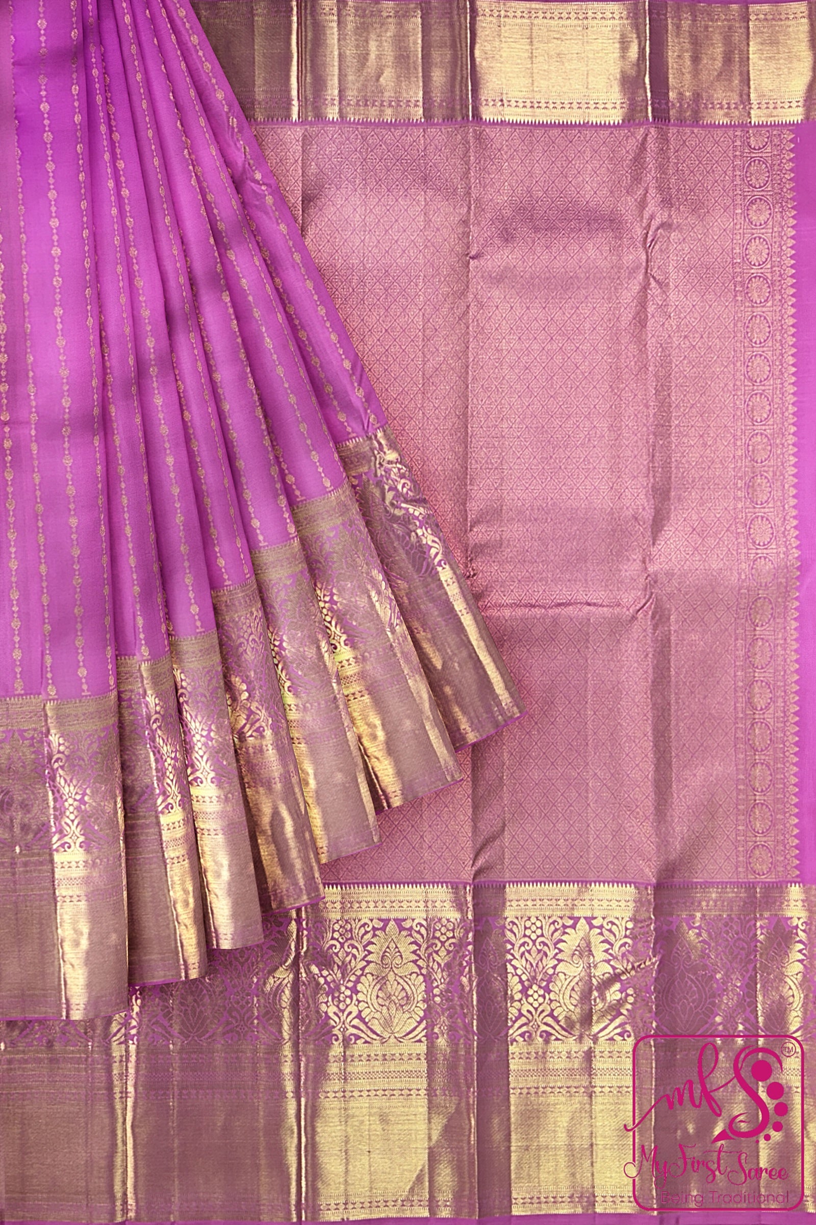 Classy Pink Kanchipuram Silk Saree From Weavers and Best on Online