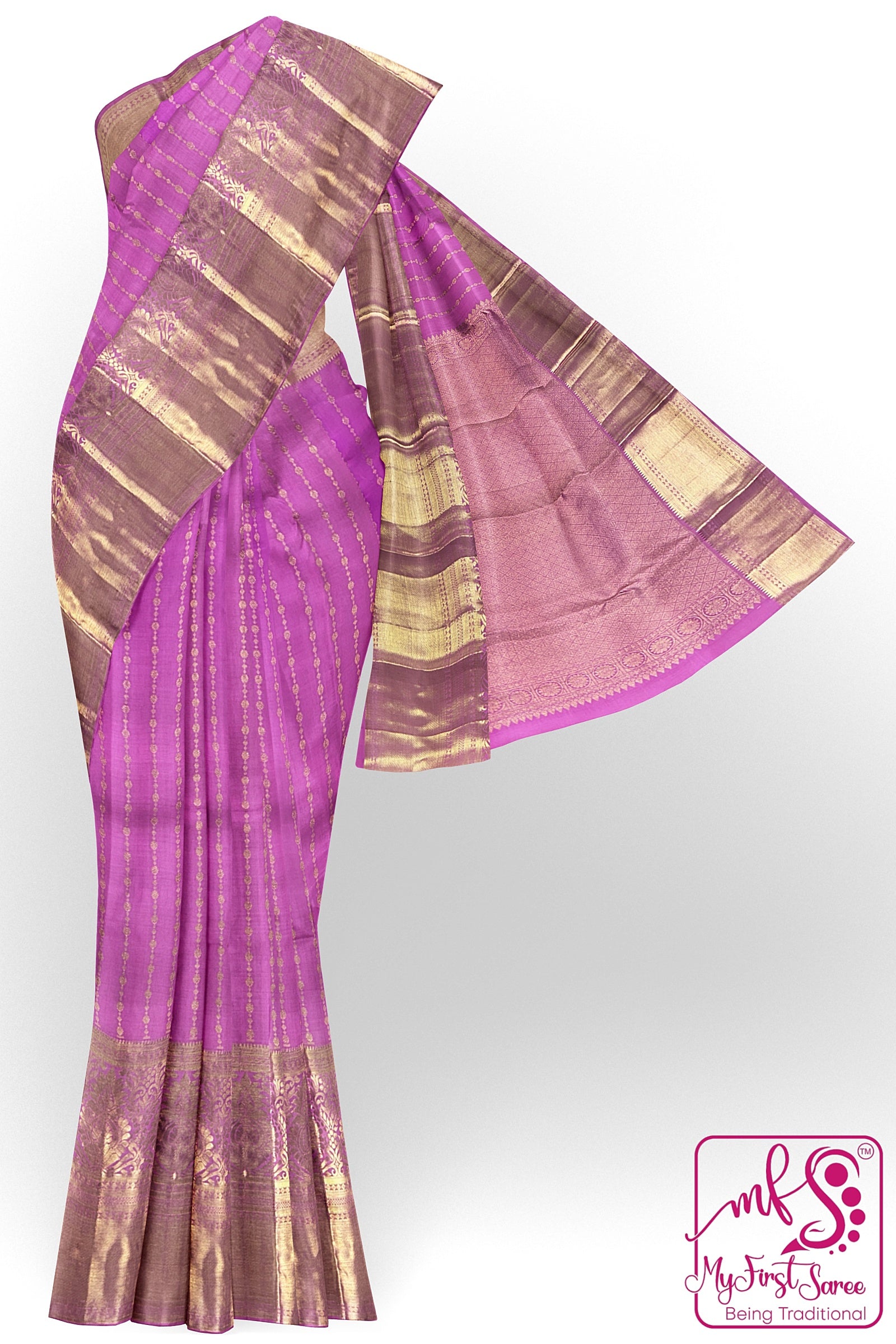 Classy Pink Kanchipuram Silk Saree From Weavers and Best on Online