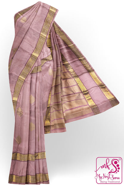 Trendy Baby Pink Kanchipuram Silk Saree