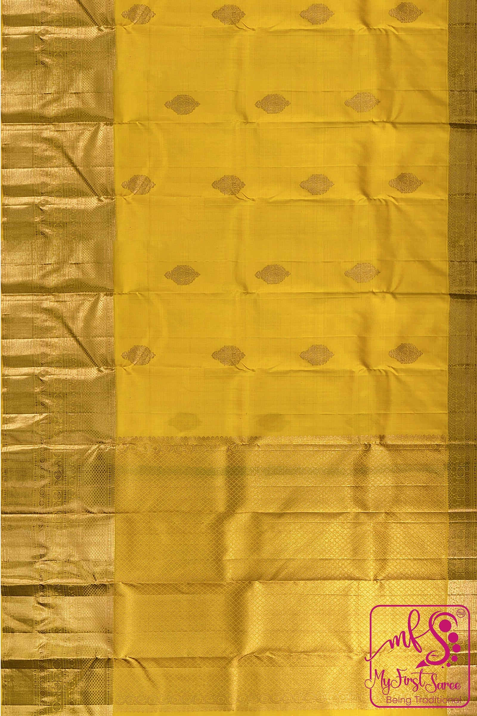 Traditional Yellow Kanchipuram Silk Saree From Weavers and Best on Online