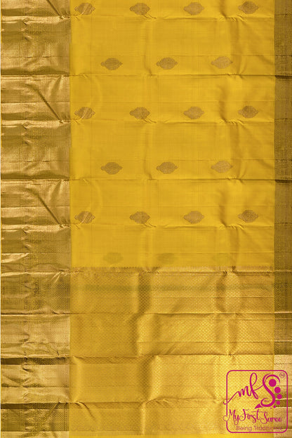 Traditional Yellow Kanchipuram Silk Saree From Weavers and Best on Online