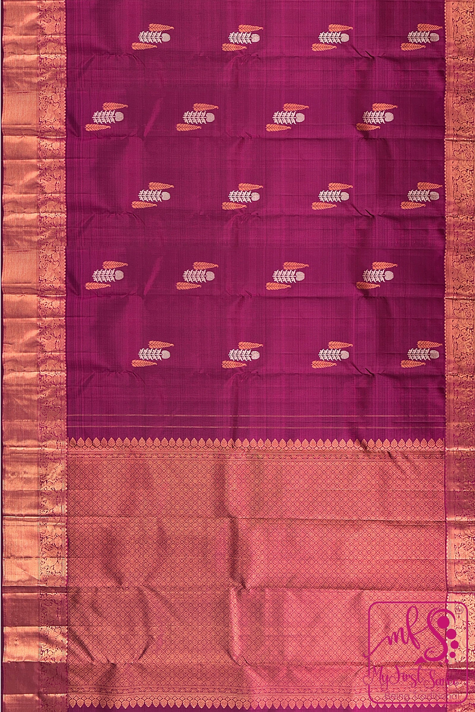 Rich Dark Pink Kanchipuram Silk Saree From Weavers and Best on Online