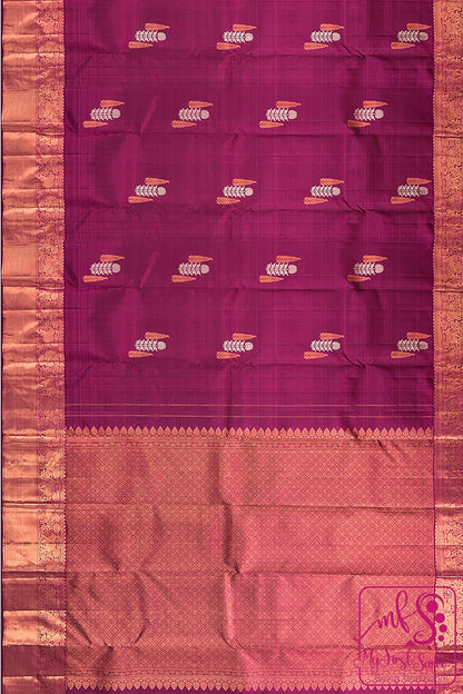 Rich Dark Pink Kanchipuram Silk Saree From Weavers and Best on Online