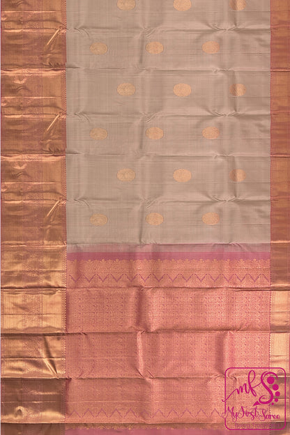 Exotic Grey Kanchipuram Silk Saree