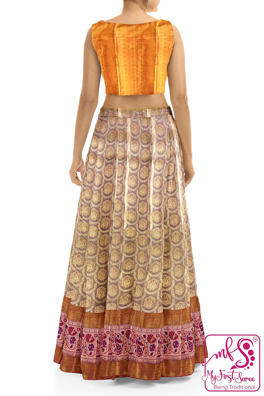 Classy Multi-color Kanchipuram Silk Lehanga