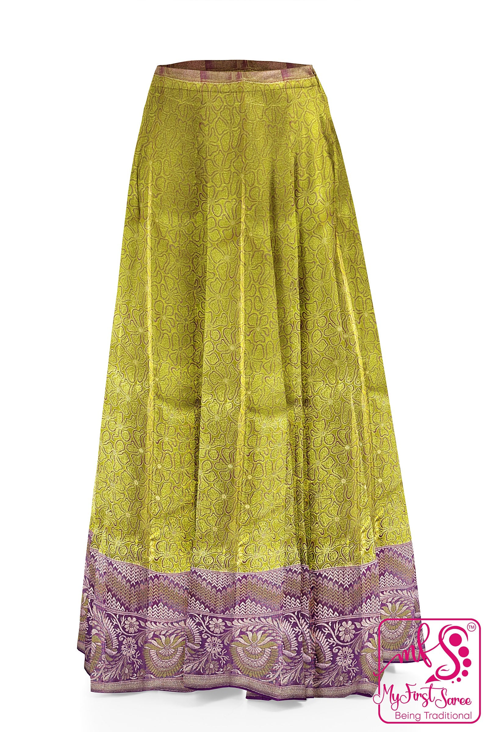 Rich Olive Green Kanchipuram Pattu Pavada From Weavers and Best on Online