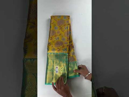 Royal Yellow Kanchipuram Silk Saree