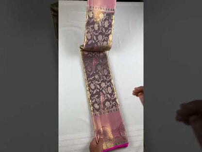 Rich Brown Kachipuram Silk saree