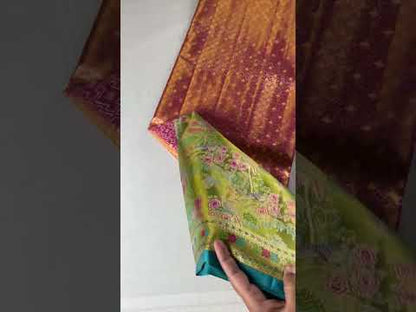 Rich Dark Pink color Kachipuram Silk saree