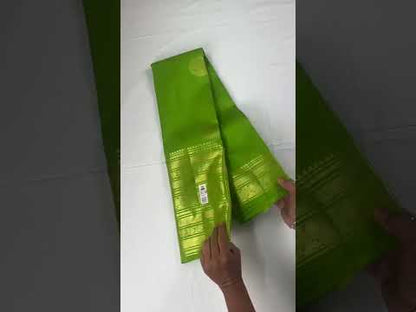 Traditional Parrot green Kanchipuram Silk Saree