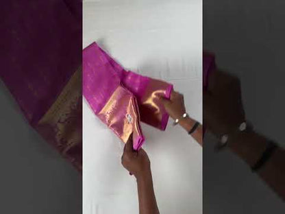 Classy Pink Kanchipuram Silk Saree