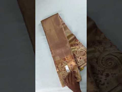 Trendy Chacolate Brown Kachipuram Silk saree