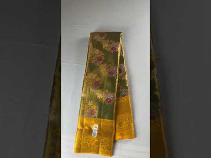 Amazing Pista Green Kachipuram Silk saree