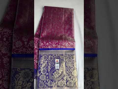 Rich Ruby Pink Kanchipuram Pattu Pavada