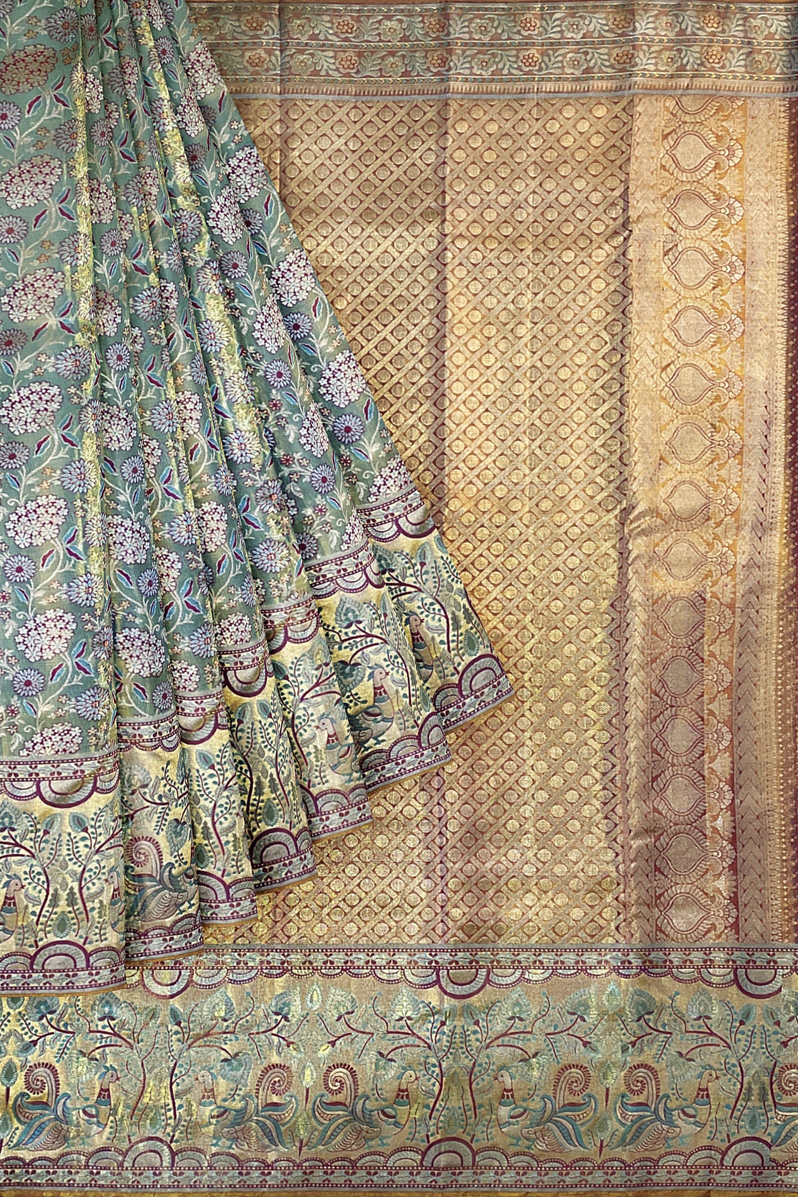 Banarasi Saree Blouse fabric Party wear Designer Kanjivaram Silk Sari Sarees  #Designer #SareeBlouse #WeddingPartyw… | Silk sarees online, Silk sarees, Saree  designs