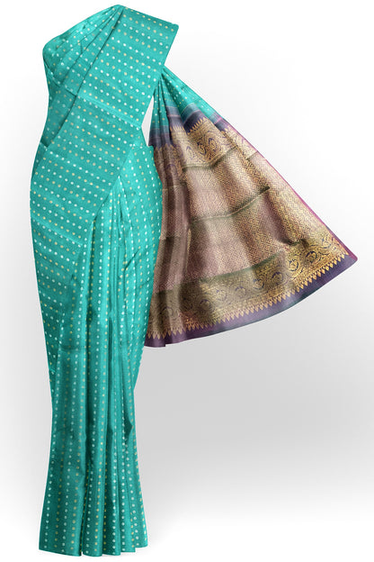 Amazing Sky Blue Kanchipuram Silk saree
