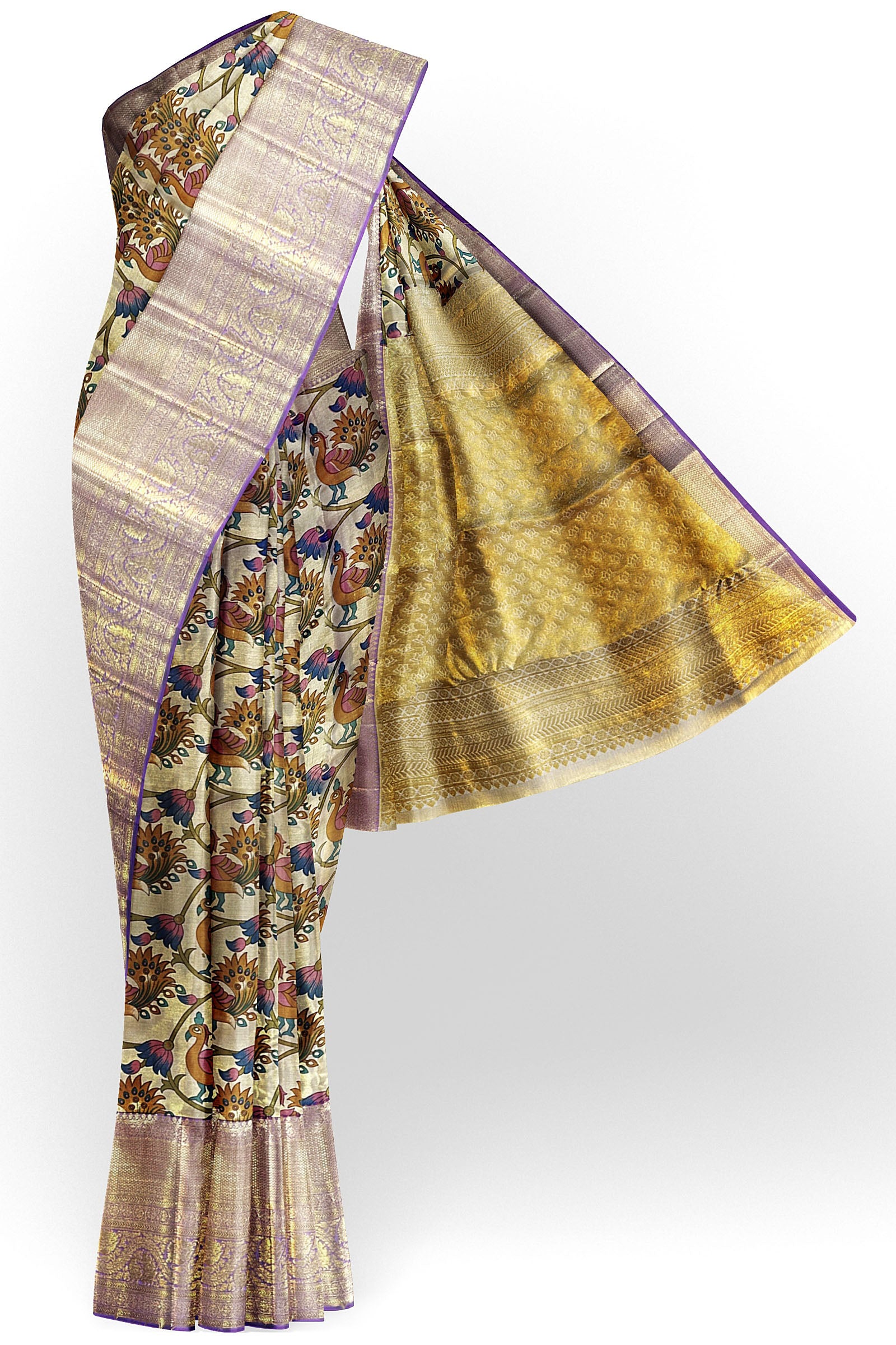 Silk Cotton Kalamkari – Prashanti Sarees