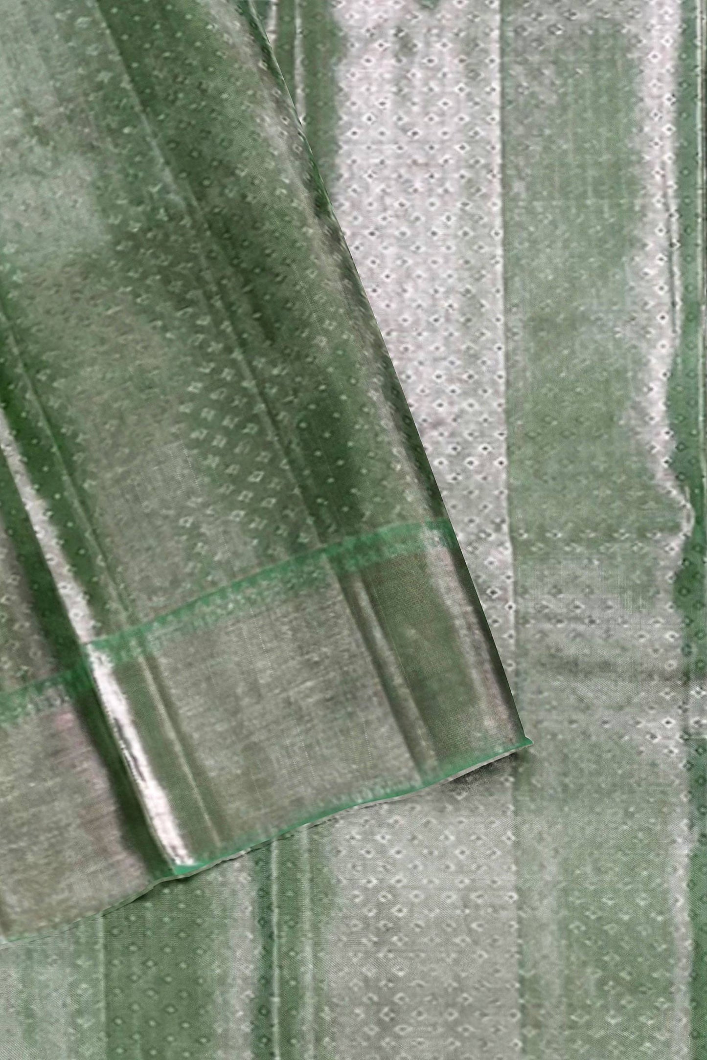 Classy Light green with Silver tone Kanchipuram Silk Saree