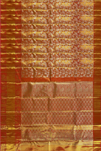 Beautiful Burgundy Red Kanchipuram Silk Saree From Weavers and Best on Online