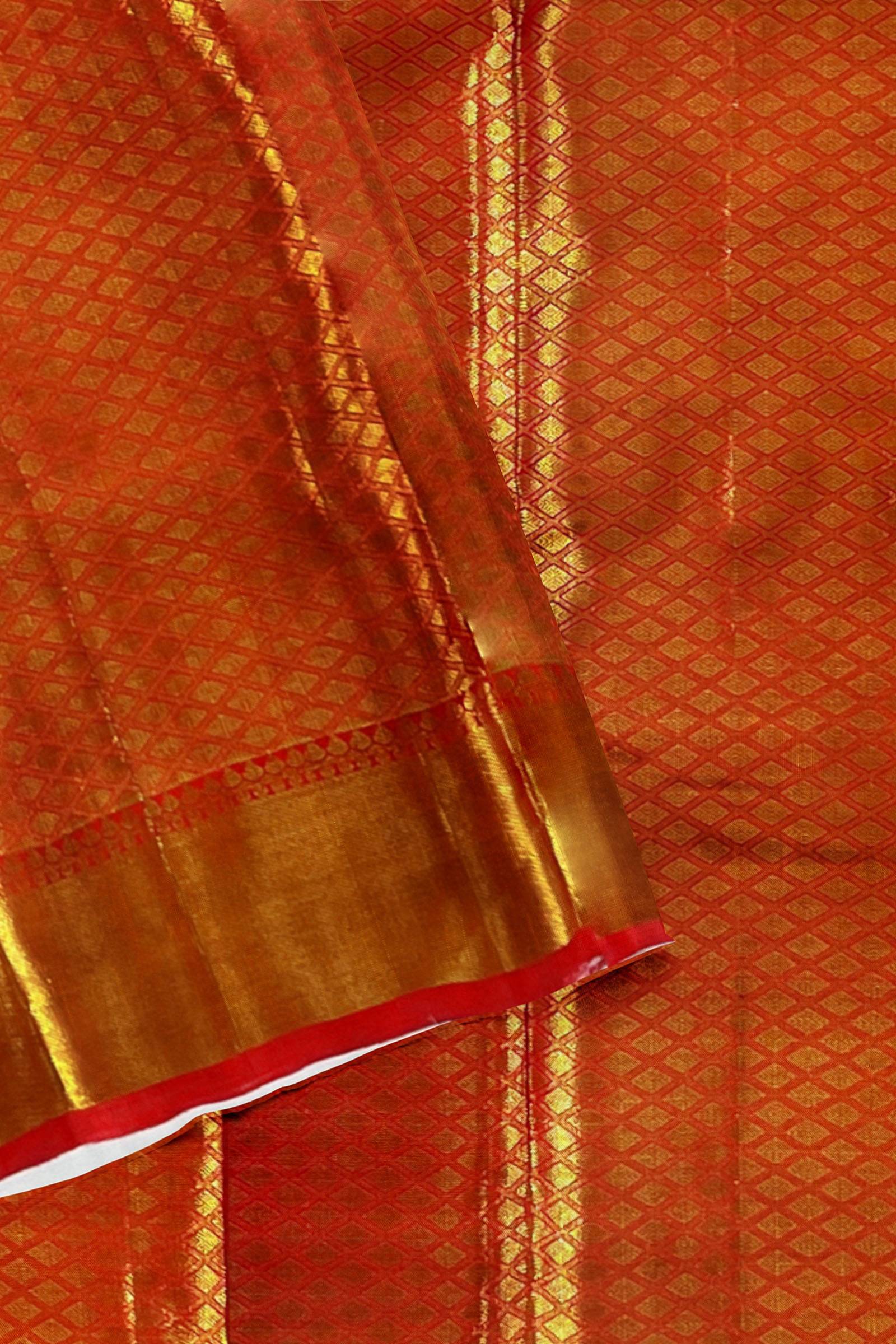 Beautiful Burgundy Red Kanchipuram Silk Saree From Weavers and Best on Online