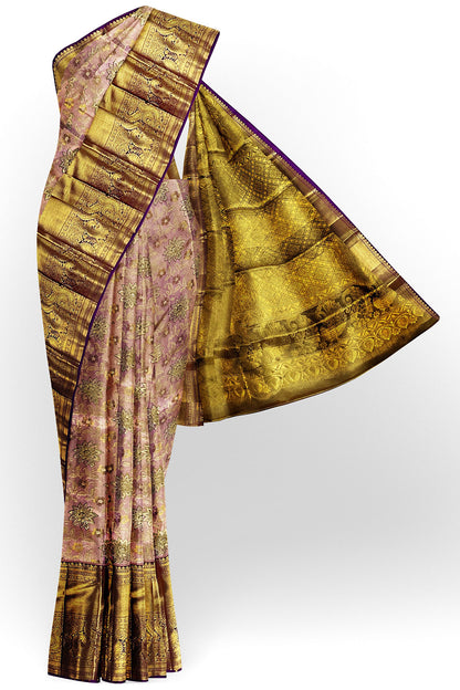 Classy Bronze Kanchipuram Silk Saree