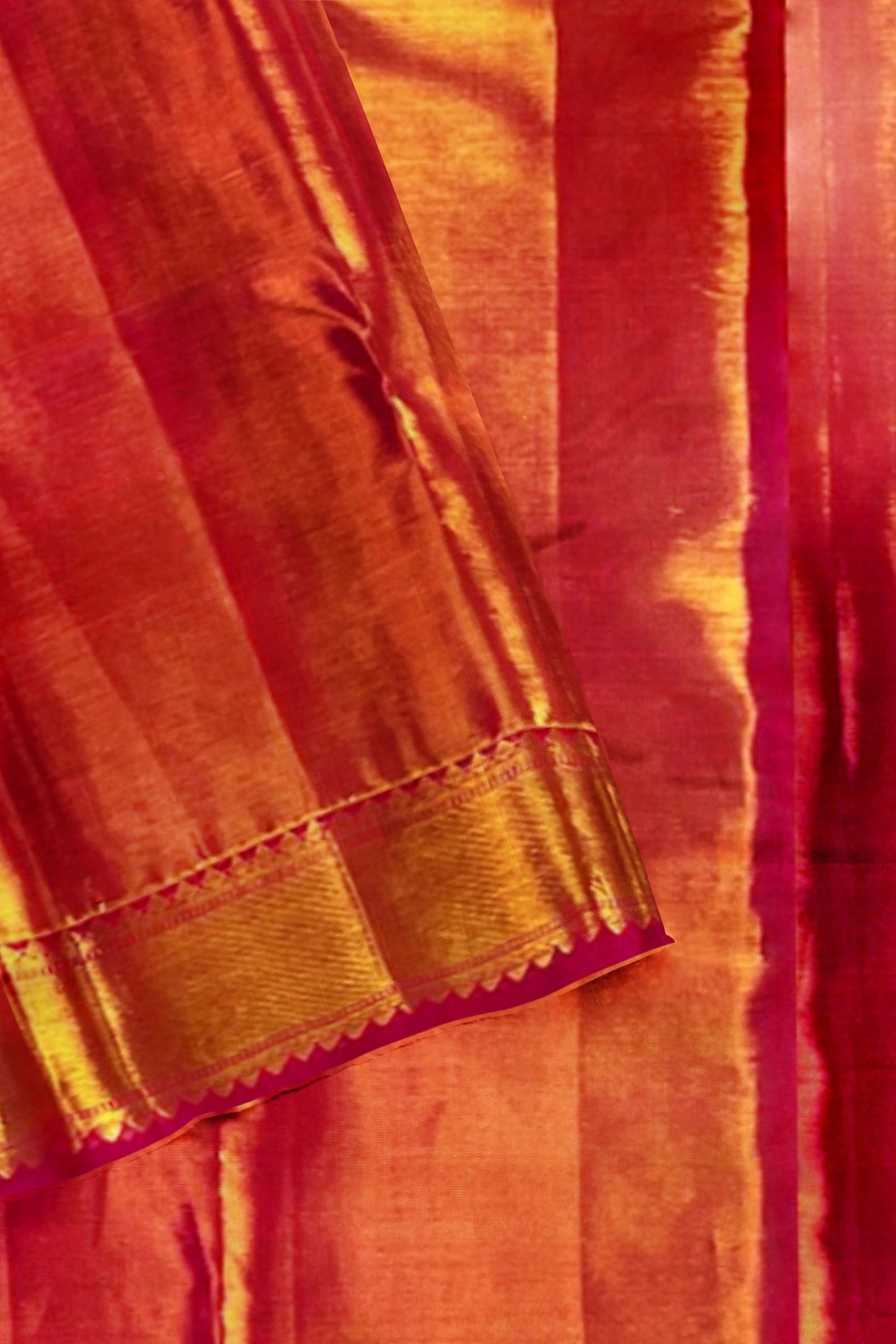 Vibrant Gold Kanchipuram Silk Saree From Weavers and Best on Online