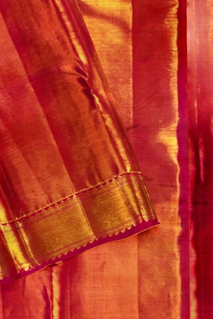 Vibrant Gold Kanchipuram Silk Saree From Weavers and Best on Online