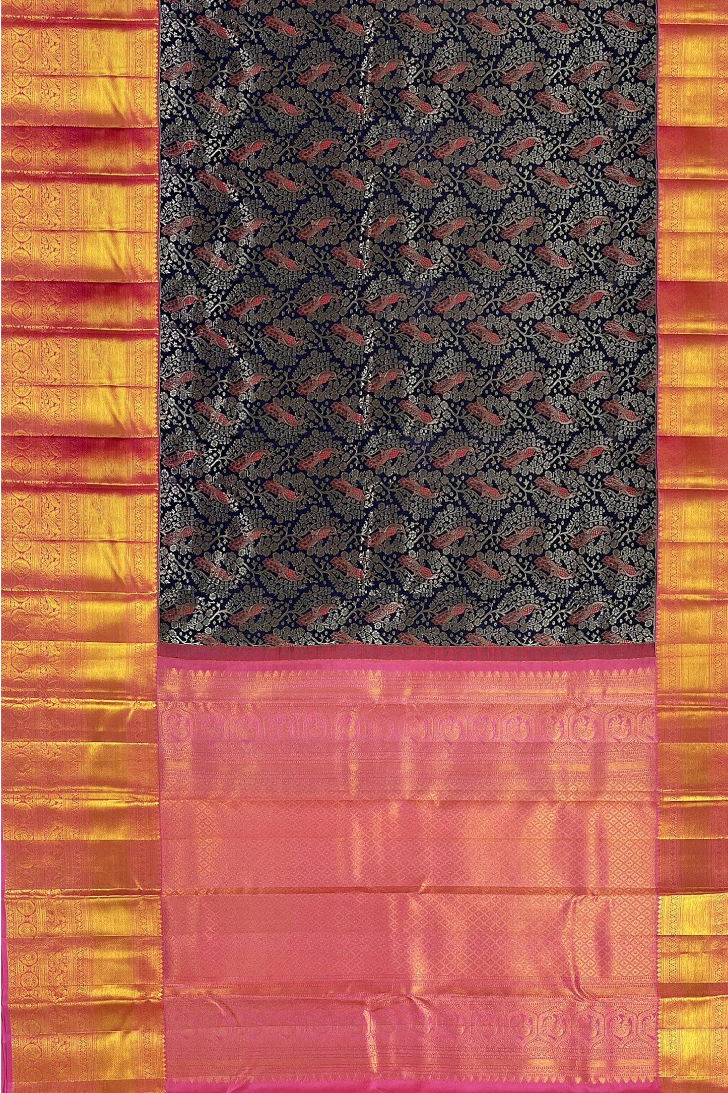 Classy Dark Blue Kanchipuram Silk Saree