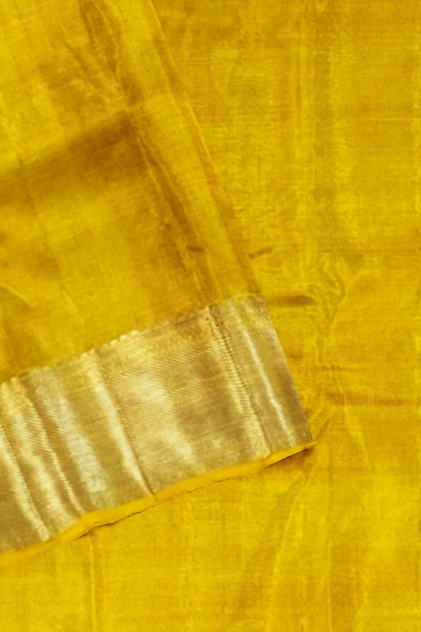 Beautiful Gray with Yellow Kanchipuram Silk Saree From Weavers and Best on Online