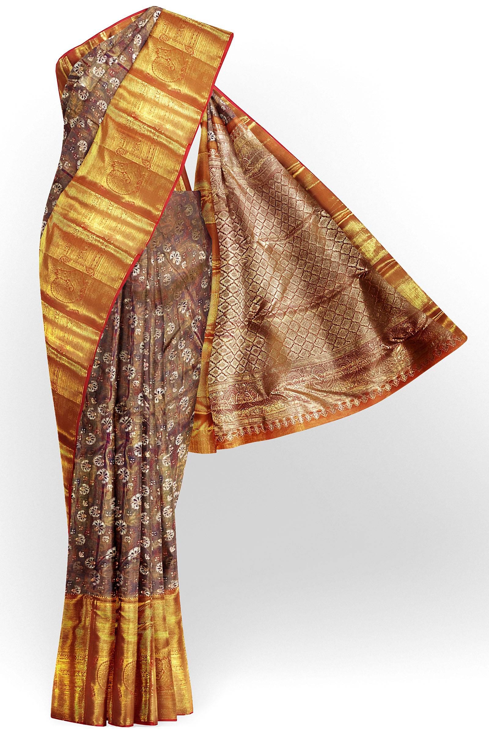 Classy Purple Kanchipuram Silk Saree From Weavers and Best on Online