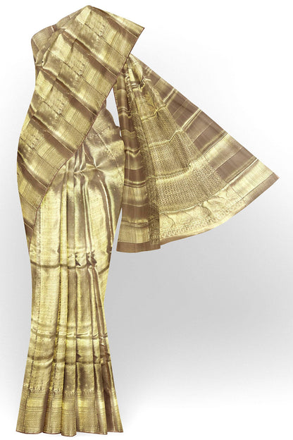 Classy Gold Kanchipuram Silk Saree