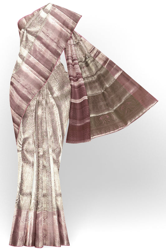 Exotic Baby Pink Kanchipuram Silk saree