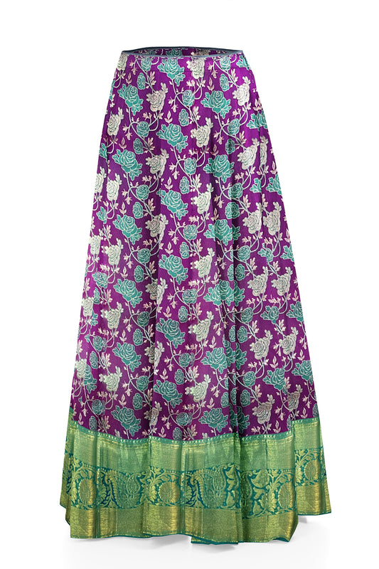 Beautiful Violet Kanchipuram Pattu Pavada