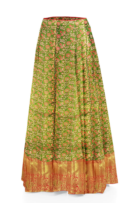 Classy Green Pure Kanchipuram Pattu Pavada