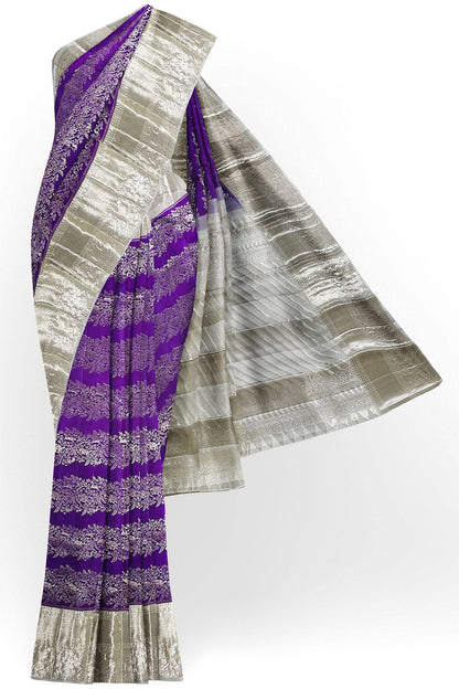 Luxury Violet Kanchipuram Silk Saree