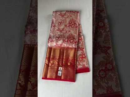 Beautiful Red Pure Kanchipuram Pattu Pavada