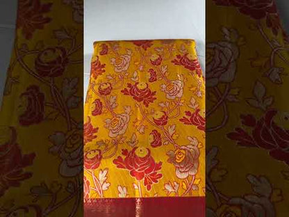 Classy Yellow Pure Kanchipuram Pattu Pavada