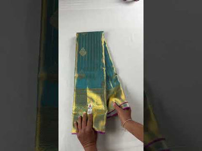 Exotic Baby Blue Kanchipuram Silk saree