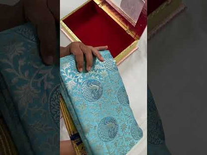 Timeless Sky Blue Kanchipuram Silk Saree