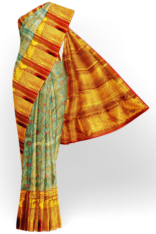 Exquisite Multi-Color Kanchipuram Silk Saree